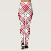 Rood wit en grijs vlakpatroon leggings (Achterkant)