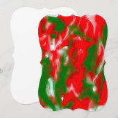 Rood, Wit en Groen Abstract Kaart (Voorkant / Achterkant)