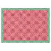 Rood, Wit en Groen Diamantpatroon Tafelkleed (Voorkant (Horizontaal))