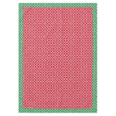 Rood, Wit en Groen Diamantpatroon Tafelkleed (Voorkant)