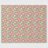 Rood wit en groen draaiend Snoep patroon Cadeaupapier (Vlak)