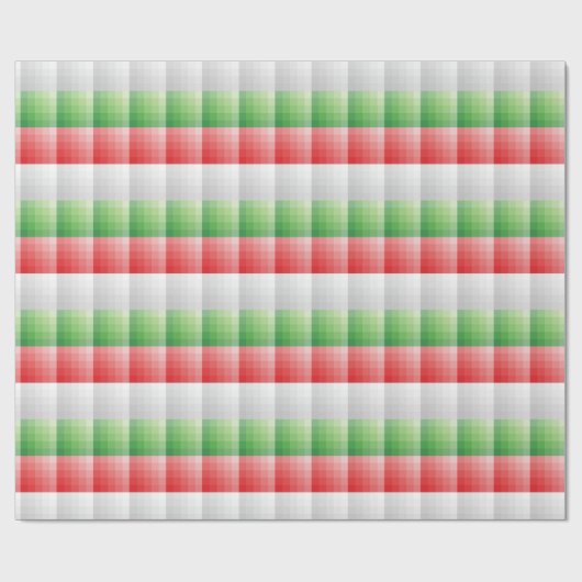 Rood, wit en groen omberkleurblok cadeaupapier (Vlak)