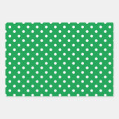 Rood wit en groen polka dot inpakpapier vel (Voorkant 3)