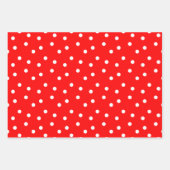 Rood wit en groen polka dot inpakpapier vel (Voorkant 2)