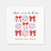 Rood Wit en Ik Doe Bruidsfeest op 4 Juli Servet (Voorkant)