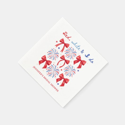 Rood Wit en Ik Doe Bruidsfeest op 4 Juli Servet (Hoek)