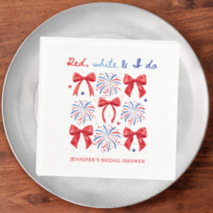 Rood Wit en Ik Doe Bruidsfeest op 4 Juli Servet