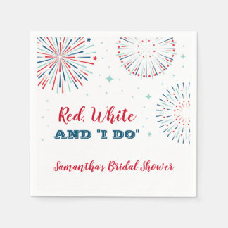 Rood, wit en ik doe Vrijgezellenfeest Servet