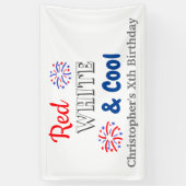 Rood wit en koel 4 juli 2004 spandoek (Verticaal)