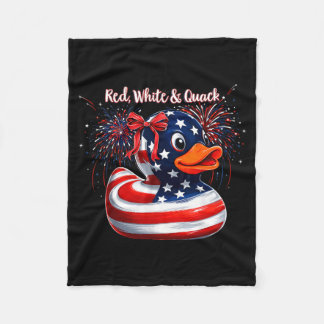 Rood Wit En Kwak Grappige Eend 4 Juli Fleece Deken