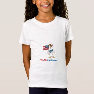 Rood, Wit en Kwak! Patriottische Eend Grafisch T-shirt