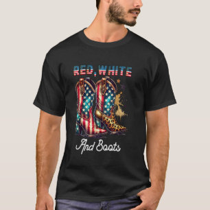 Rood Wit En Laarzen Coquette Cowgirl Schattig 4 ju T-shirt