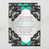 Rood, wit en Mint Groen Berichten Uitnodiging tot  (Voorkant / Achterkant)