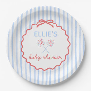 Rood Wit en Op Komst Baby Shower Bord