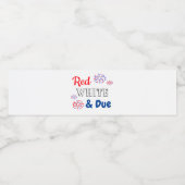 Rood wit en opeisbaar waterfles etiket (Enkel label)