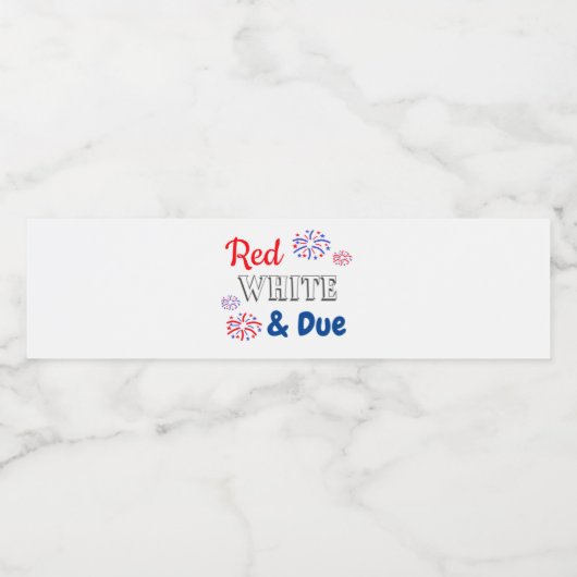 Rood wit en opeisbaar waterfles etiket (Enkel label)