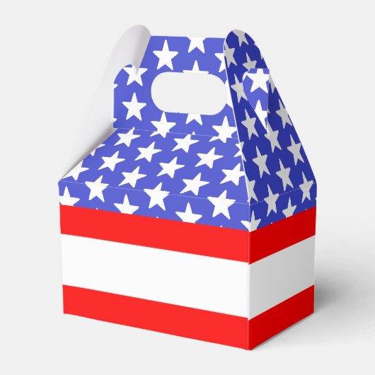 Rood wit en oplopend Baby shower Bedankdoosjes (Achterkant)