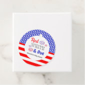 Rood wit en oplopend Baby shower Bedankjes Labels (In situ)