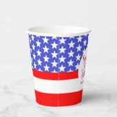 Rood wit en oplopend Baby shower Papieren Bekers (Rechts)