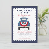 Rood wit en patriottisch Baby shower Kaart (Staand voorkant)