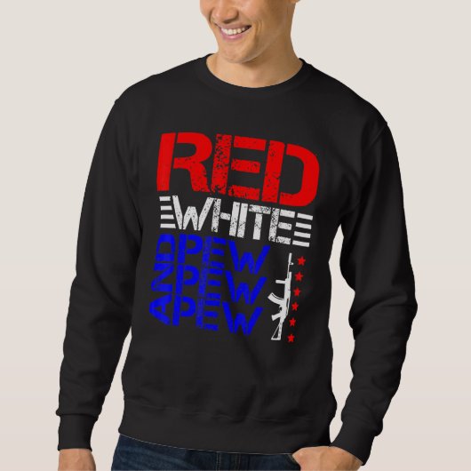 Rood wit en Pew Pew Pew Trui (Voorkant)