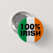 Rood wit en Sinaasappel 100% Iers Ronde Button 3,2 Cm (Voorkant /achterkant)