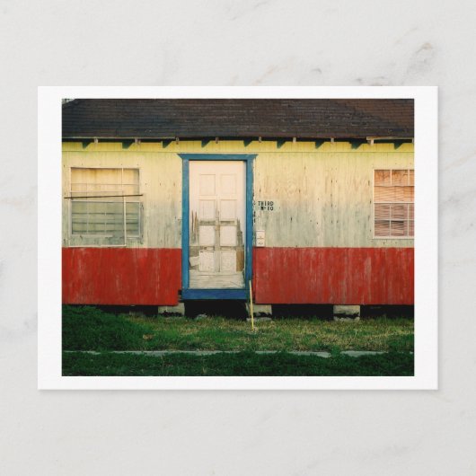 rood wit en stof briefkaart (Voorkant)