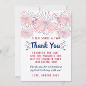 Rood, wit en twee 4 juli 2002 bedankkaart (Voorkant)