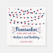 Rood, wit en twee! 4 juli 2002 servet (Voorkant)