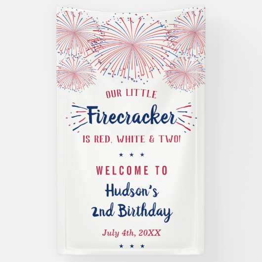 Rood, wit en twee! 4 juli 2002 spandoek (Verticaal)