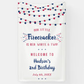 Rood, wit en twee! 4 juli 2002 spandoek (Verticaal)