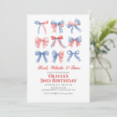 Rood, Wit en Twee Bogen 4 juli 2 verjaardag Kaart (Staand voorkant)