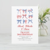 Rood, Wit en Twee Bogen 4 juli 2 verjaardag Kaart (Staand voorkant)