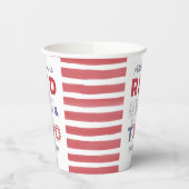 Rood wit en twee buitenshuis 2e verjaardag papieren bekers (Links)