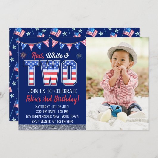 Rood wit en TWEE jongens 4 juli 2004 Kaart (Voorkant / Achterkant)