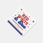 Rood, Wit en Verschuldigd 4 juli Patriottisch Baby Servet (Hoek)