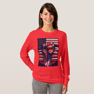 Rood, wit en vet t-shirt
