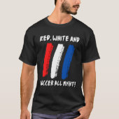 Rood, wit en voetzool. t-shirt (Voorkant)
