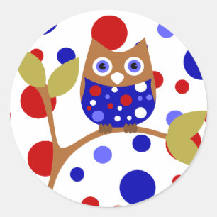 Rood, Wit en Wie wiebelt! Ronde Sticker