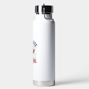 Rood Wit en Wild Patriottisch Wasbeer Shirt_1 Waterfles
