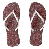 Rood Wit en Zwart Geometrisch abstract Teenslippers (Voetbed)