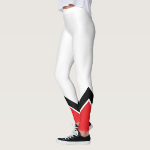 Rood Wit en Zwart Leggings