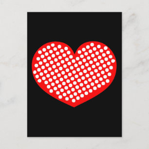 Rood wit en zwart pokadot briefkaart