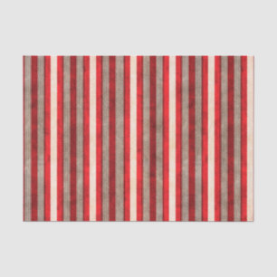 Rood wit en zwart Striped Patroon Tissuepapier