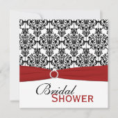 Rood, Wit en Zwart Vrijgezellenfeest nodigt uit Kaart (Voorkant)