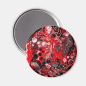 Rood wit en zwart-witpierschildereffect Vloeibare Magneet (Voorkant / Achterkant)