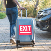 Rood & Wit Exit Sign Sticker (Koffer Insitu)