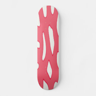 Rood wit fantasiepatroon skateboard