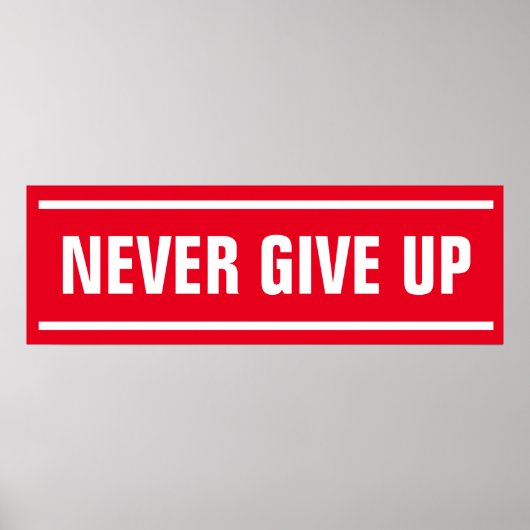 Rood Wit geeft Inspirerend nooit op Poster (Voorkant)