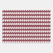Rood + Wit Geometrisch Golfpatroon | Inpakpapier Vel (Voorkant 2)